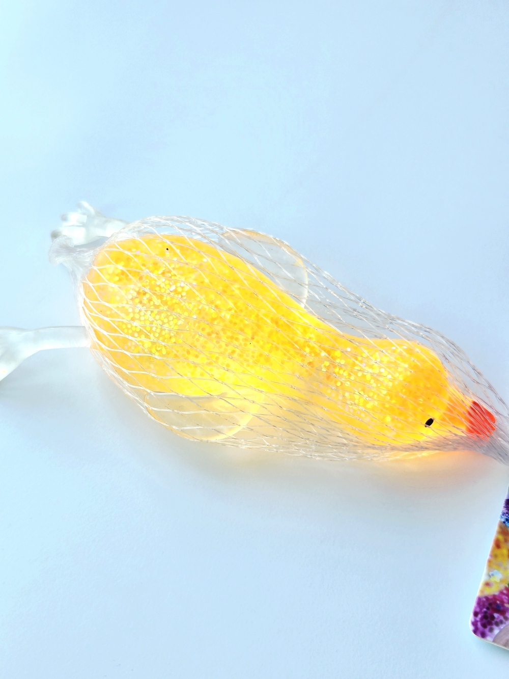 ORB Curiosities Sugar Swaps Goose Squishy Toy Yellow Glitter Sensory NEW - Picture 7 of 7